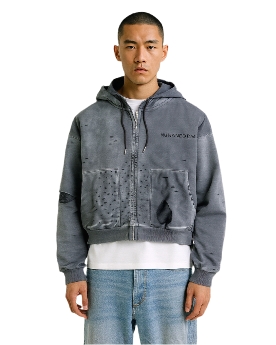 Unity-Zip-up- Distressed